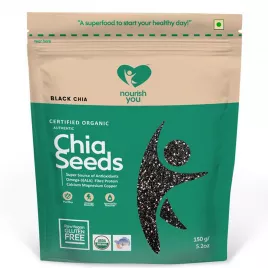 Organic Black Chia Seeds, 150gm (Single Pack)